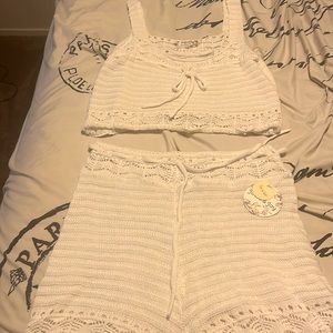 White Cotton 2 piece set